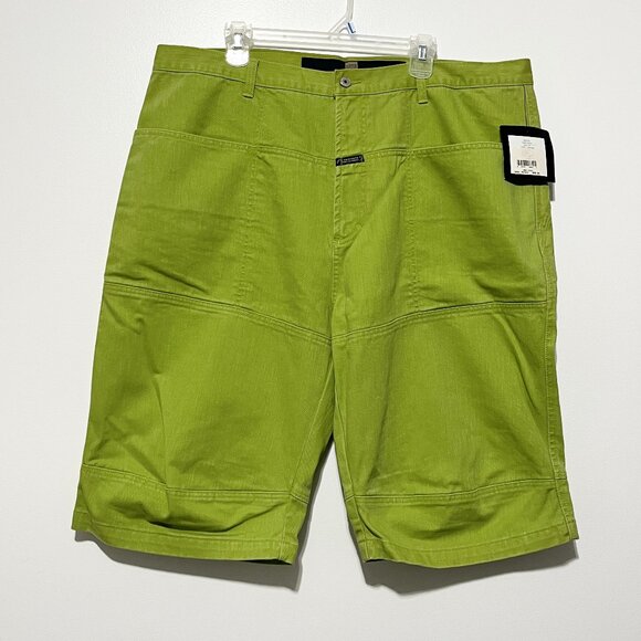Marithe Francois Girbaud Mens VTG Y2K Jorts Size 42 Green Streetwear Hip Hop 90s - Picture 1 of 9